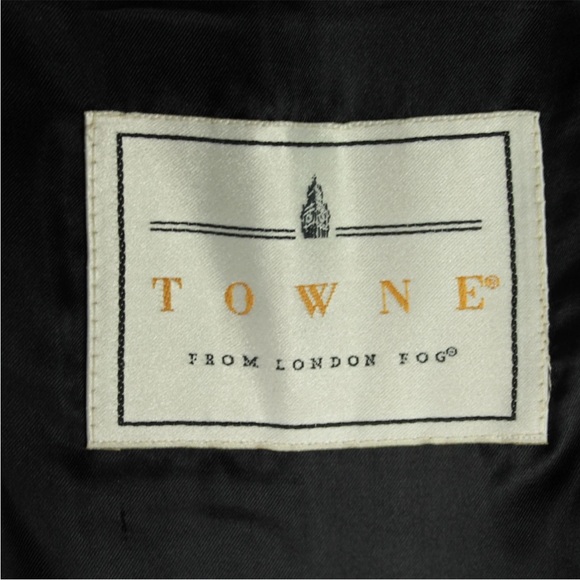 Vintage Towne London Fog Trench Coat Removable Liner Belted 44 Green Pockets - Picture 8 of 15